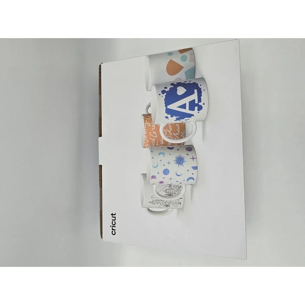Cricut Creamic Mugs Blank White 6 ct set 12 Oz For Cricut Mug Press